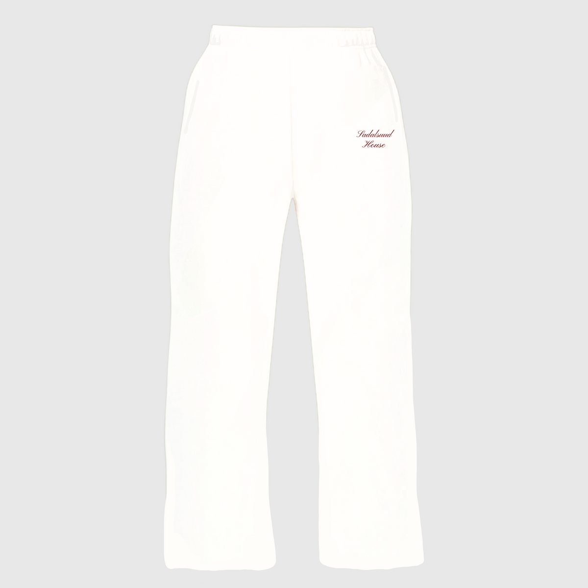 The Sweatpants White Burgundy