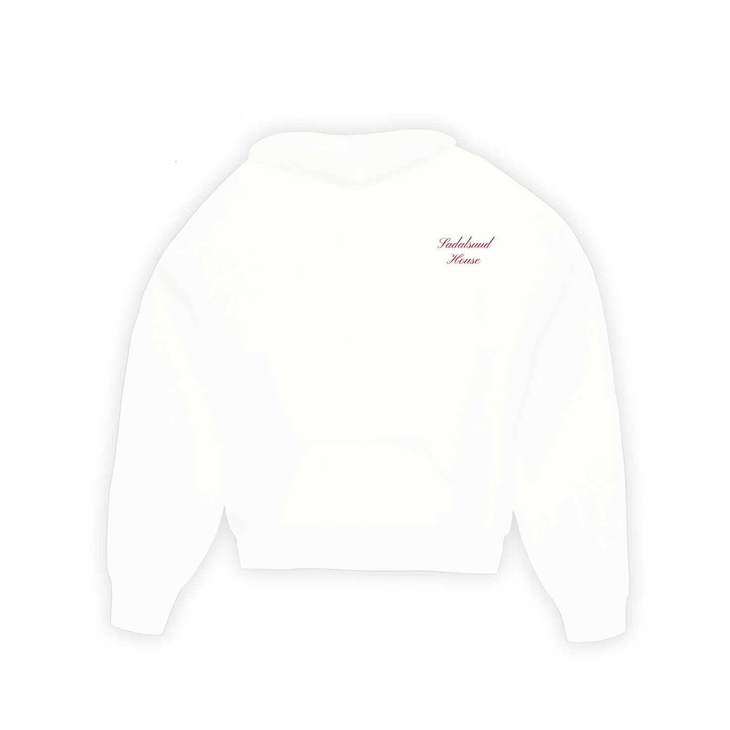 The Hoodie White Burgundy